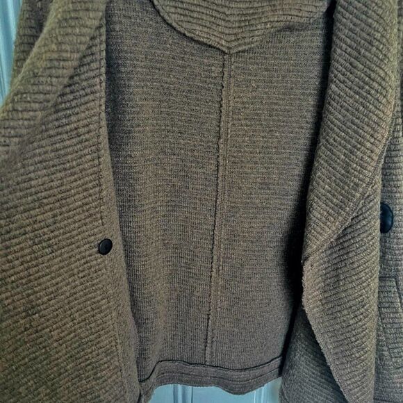 BB Dakota Cardigan Jacket Medium Vanessa Shawl Collar Toggle Brown Worn Once - Picture 6 of 9
